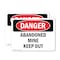 Signmission Abandoned Mine Keep Out Danger Sign, Plastic, 14in W x 10in L, 2PK OS-2PACK-DS-P-1014-L-1886 - alternate 1